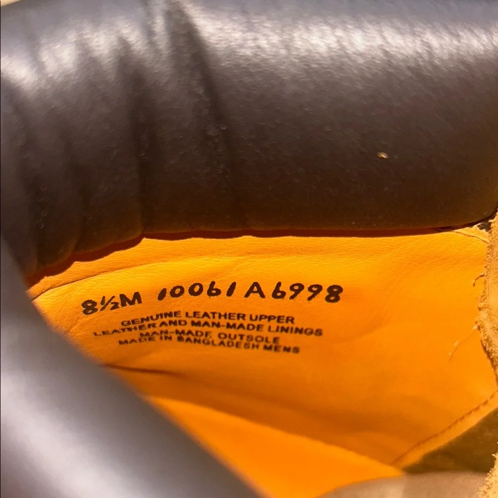 Timberland Premium 6 inch Waterproof Brown Wheat Nubuck Boots with Black Top New - Picture 10 of 10